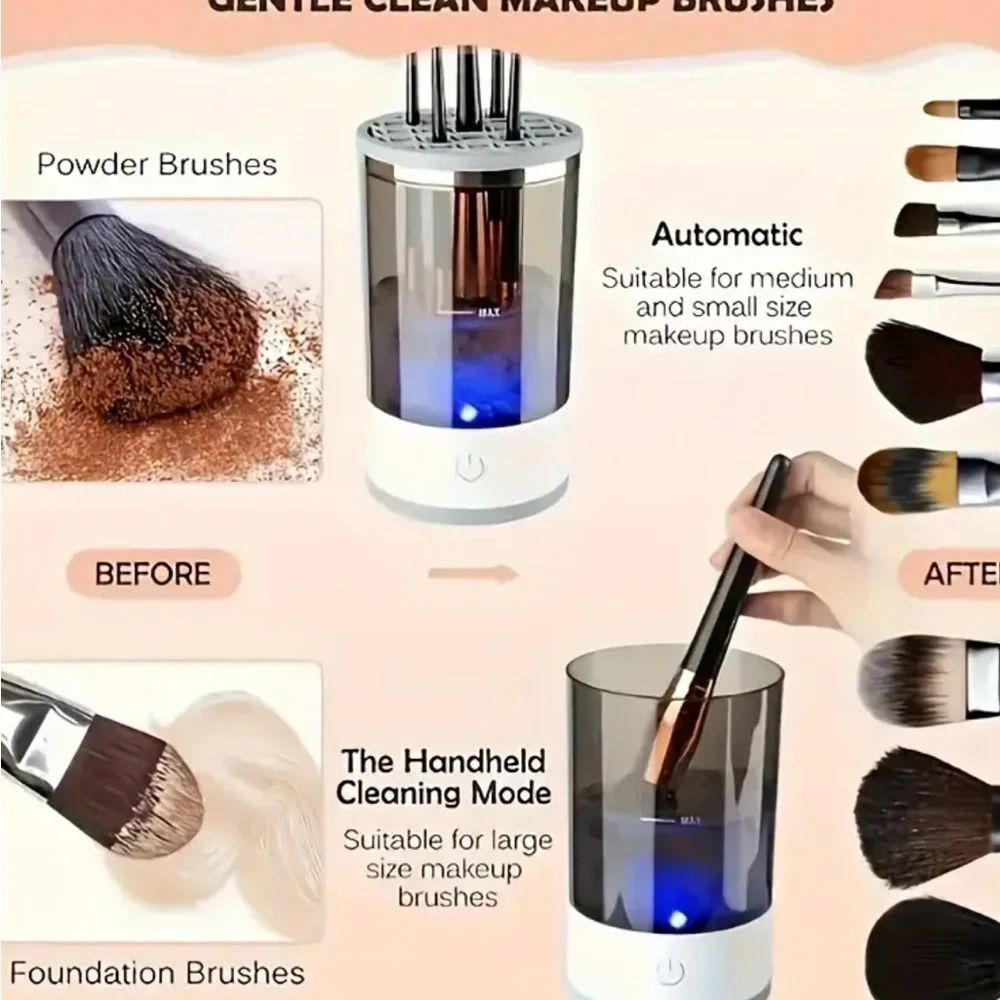 USB Electric Makeup Brush Cleaner Machine Automatic Cosmetic Brush Washer